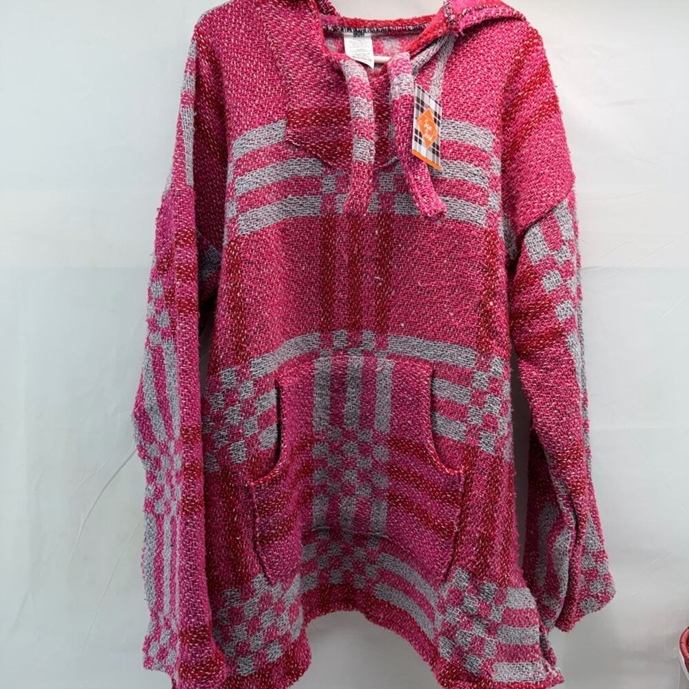 New San Jose’ women’s XXL Pink and Gray Hooded Sweater